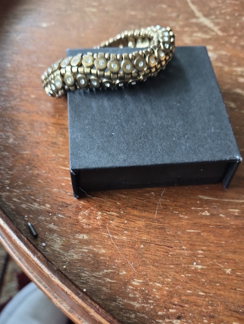 Gold-Tone Crystal Stretch Bracelet